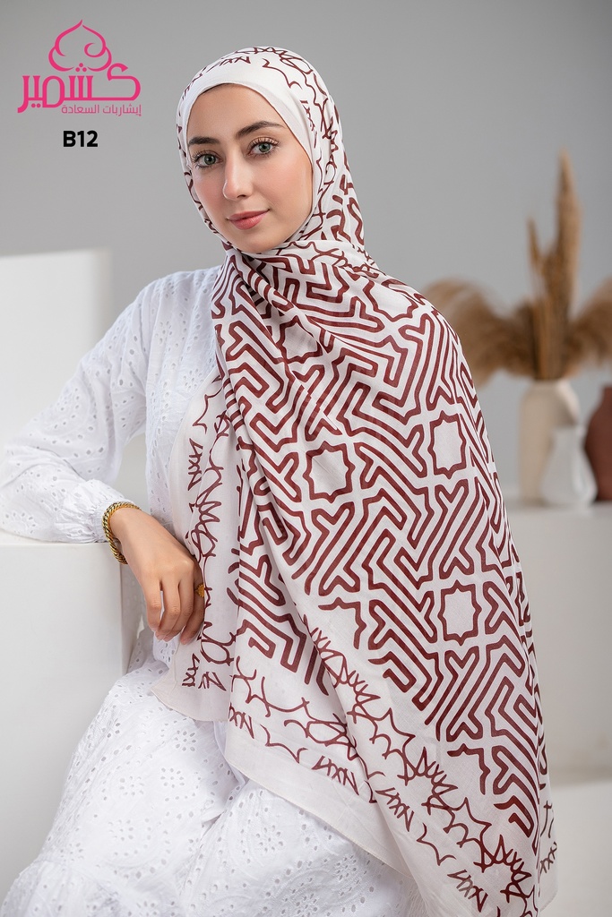 Printed Modal Scarf  B12