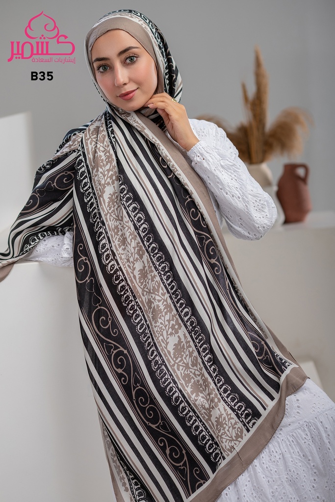 Printed Modal Scarf   B35