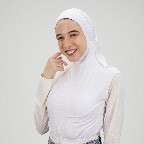 White  Jamila Crop top with capishu